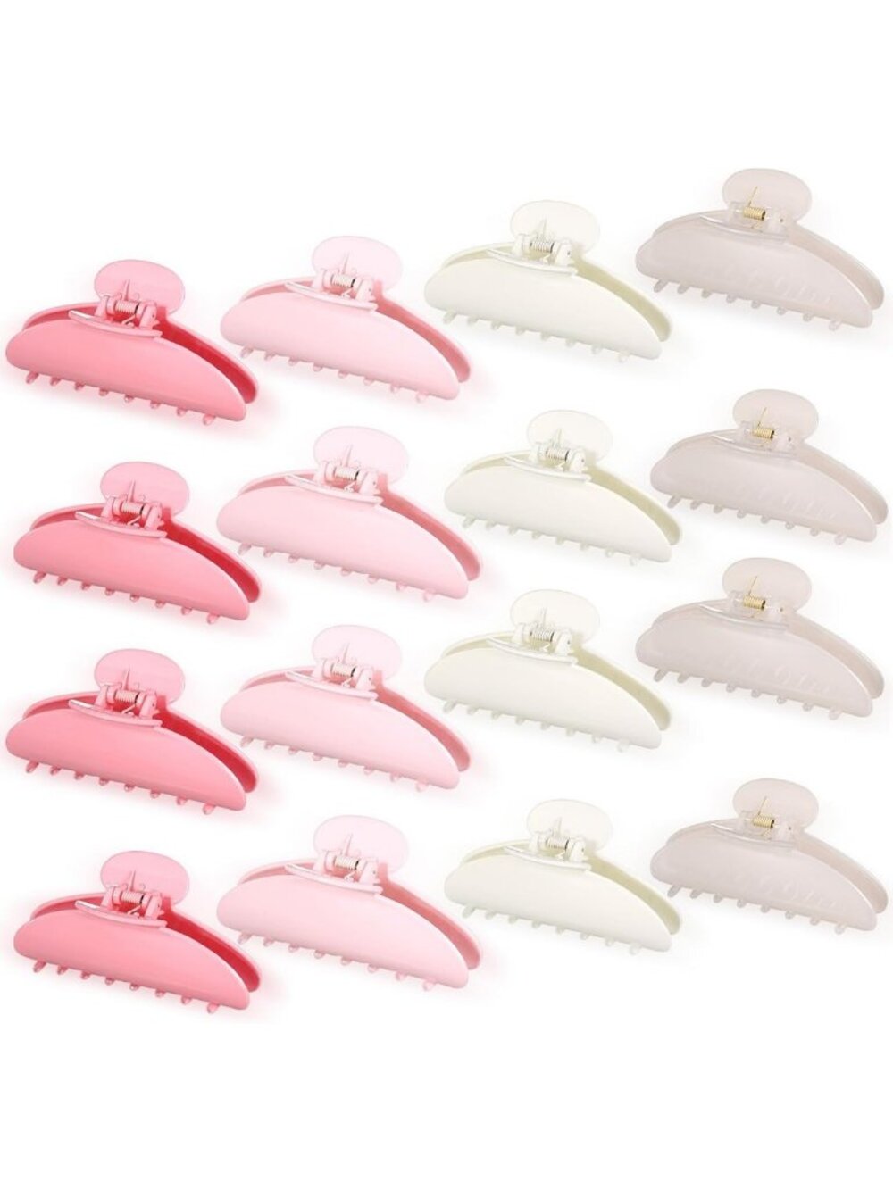 16 Pcs Pastel Hair Claw Clips Set for Women - 4.33 Inch Stylish Accessories